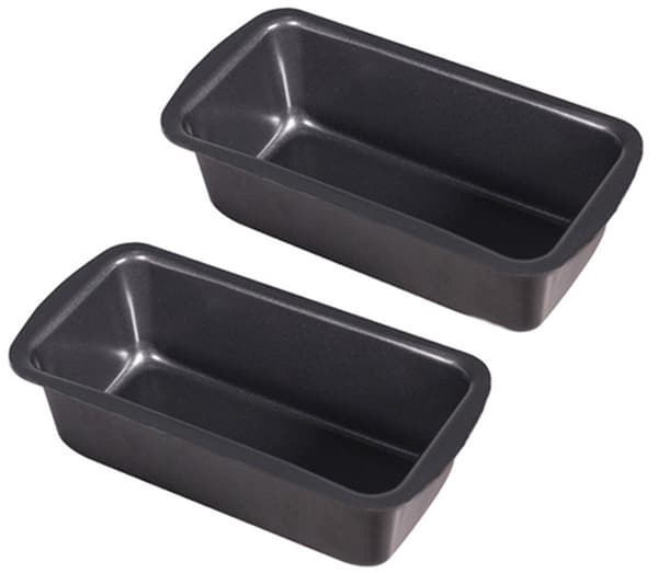 Non-stick toastbageform sæt (3 dele), til fremstilling af brød, kager, brownies og kødboller, sort.