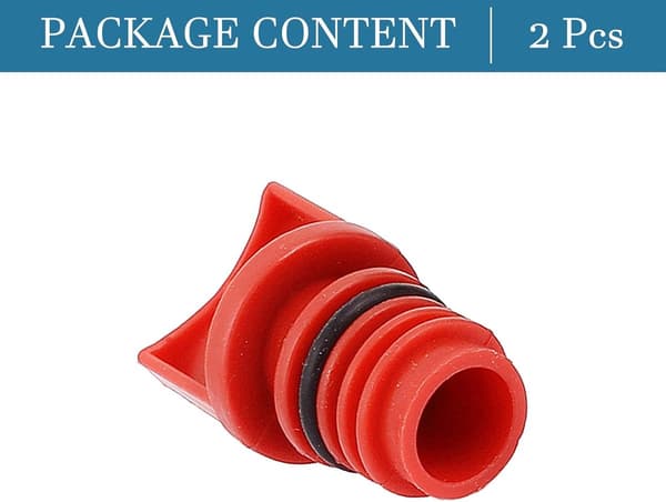 Passer for 2 stk. Luftkompressor Plastikkdeksel 18mm Hanngevind Dia Rød