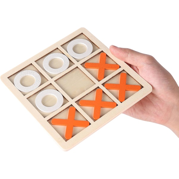 Tic Tac Toe Brädspel, Klassiskt Familjespel, Plast Tic Tac Toe för Barn, 15 x 15 cm, Tidlös Brädspel för Barn och Vuxna