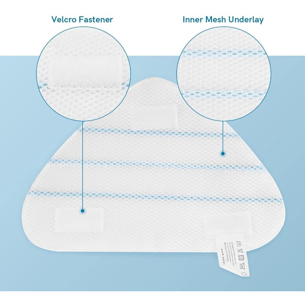 ING Damprenserklude 5 stk. til Lidl Silvercrest eller Vileda Dampmoppe Refills Moppepude Moppe Refills Moppe Refills Mikrofiber Moppe Moppe Refills