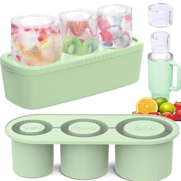 Isbitsform - Silikonisbitsform med lock och ställ, lämplig för cocktails och puréer