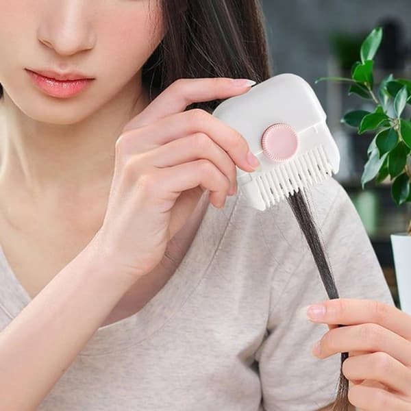 2-i-1 splitt-trimmer, mini bærbar hårstylingverktøy, rosa