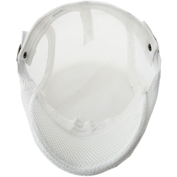 Herr Andningsbar Mesh Sommarhatt Justerbar Newsboy Basker Ivy Hatt Flat Cap vit