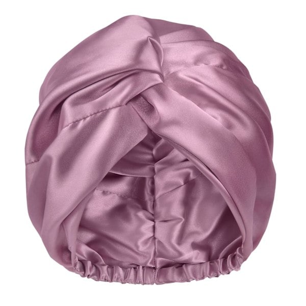 Lilla Satin Bonnet Silke Bonnet Sovehette for Kvinner Hårvennlig Justerbar