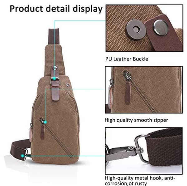 Multifunktionel crossbody-taske til studerende og udendørsaktiviteter