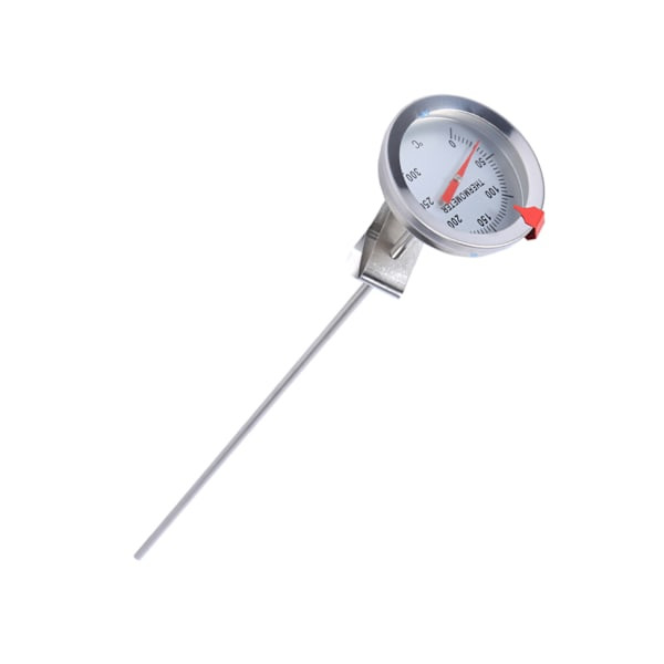 12 tum lång rostfri matlagningstermometer med klämma för mat, kött, hemmagjord öl, vin, vattenkokare