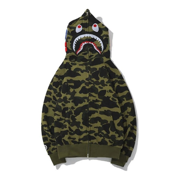 Hainvälihainen Apina Bape Huppari Camo-Painatus Polyesteri Neule Rento Löysä Vetoketju Huppari Takki Miehille Naisille Raoliang tyyli 8 4XL