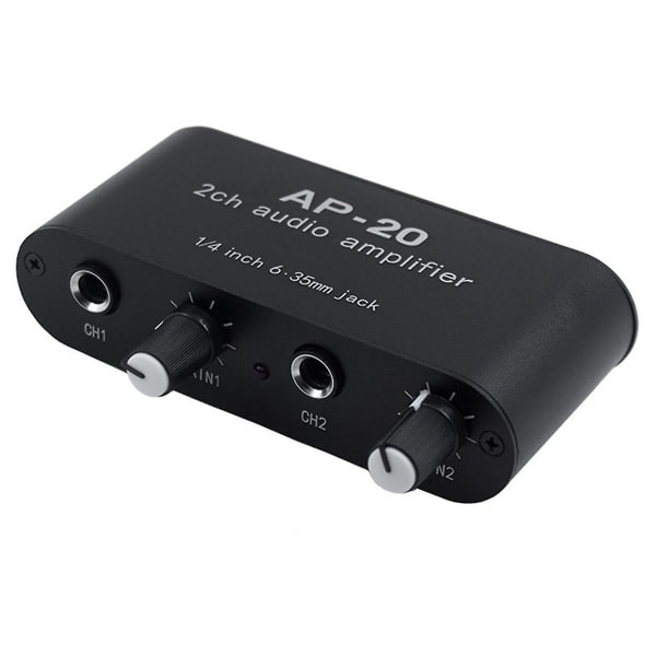 Dual Channel Amplifier Microphone Amplifier Ap-20 For Live Sound Card Speaker Preamp([HK])