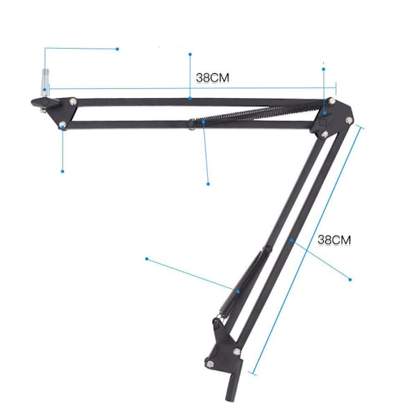 Mikrofonstativ Mikrofonarm Boom Arm Stativ Professionel Mikrofon Kompatibel Adapter, (1-delt)