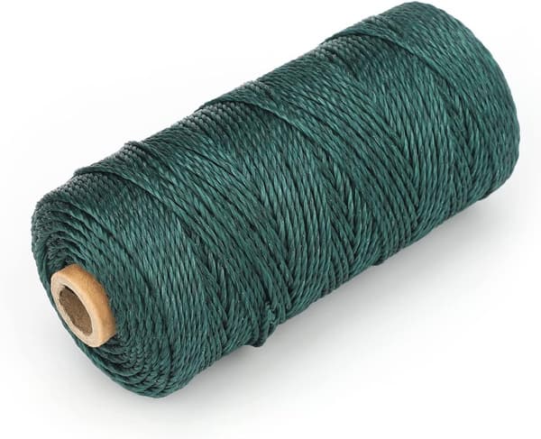 Grøn nylonsnor, 100 meter, 2 mm tyk, til havearbejde, camping og håndlavet binding.
