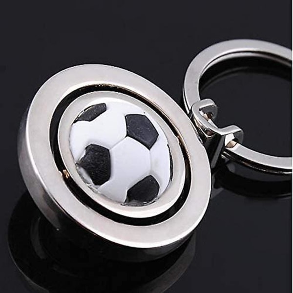 Nyckelring Rotation Fotboll Nyckelring Mode Sport Fotboll Nyckelringar (silver 1pc)