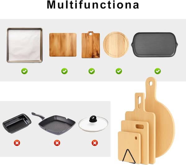 Opbevaringsstativ til skærebræt - 9,2 x 9,2 cm - Displaystativ - Sort