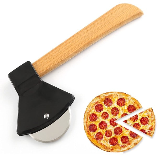 Pizzakutter - Svart med rustfritt stål blad - Slitesterk og ergonomisk pizzaskjærer