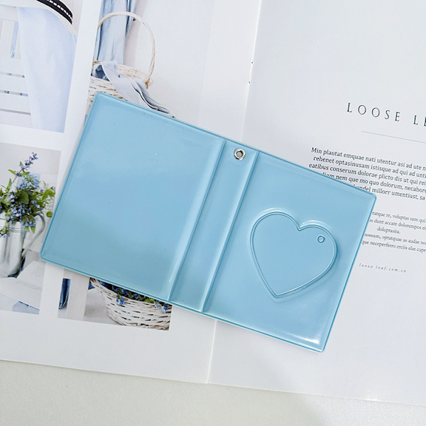 Peilillä koristeltu rakkausmuistoalbumi Tähtijahti Polaroid-kuville pienille korteille blue