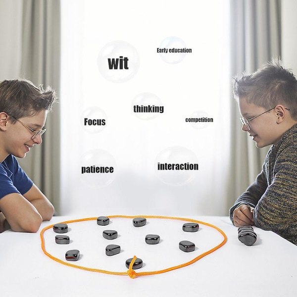 1-set pussel Magnetiskt spel Schackmagneter Stenar Slagbord Brädspel Social[HK] A