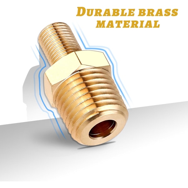 3-pack Schrader-ventilsadapter, mässingsluftpumpsslangkoppling, 1/4 NPT (M) till pumpventilsadapter för luftkompressortank