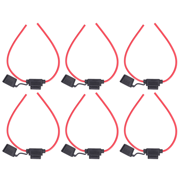 10-pak vandtætte inline-sikringsstik med smeltesikring, nem kabeltræk og 12AWG, 30A sikring