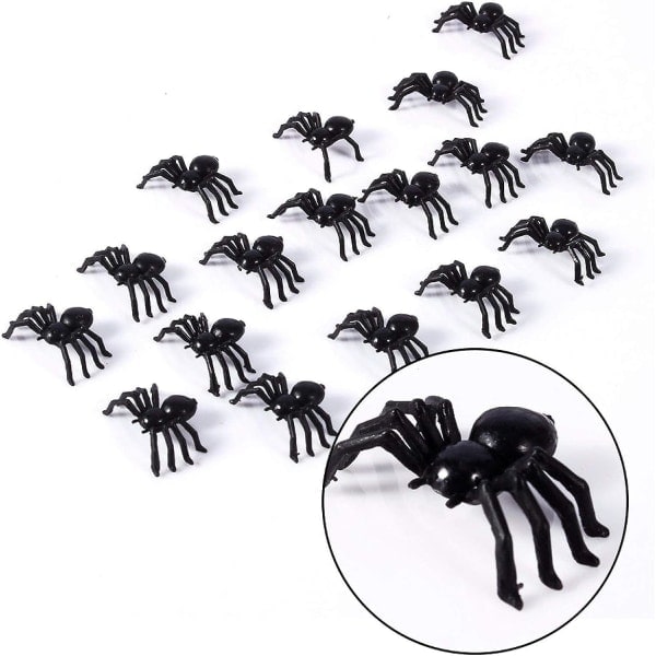 100 kpl 2,2 cm Musta Muoviset Tekokäärmeen Lelut Halloween Hauska Spill