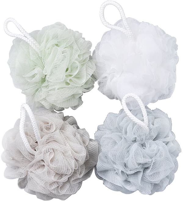 Badsvamp, Dusch Mesh Badboll, 60g Mesh Badboll, Badboll för Dusch, 4-pack