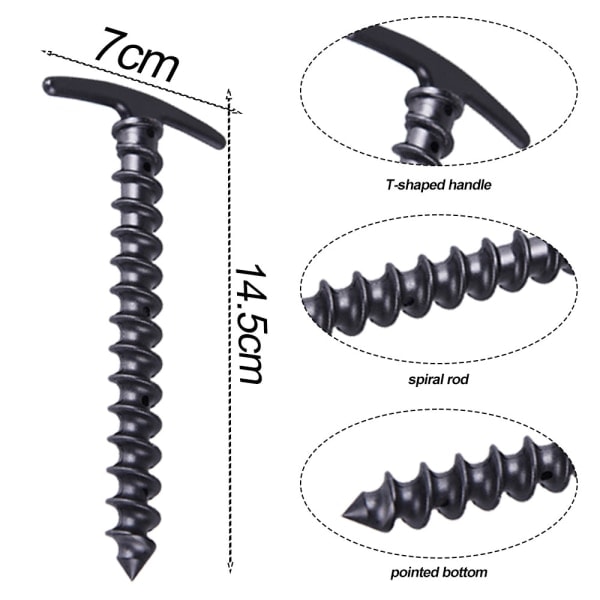 Telttanke 10-pak Jordspidser Telttanke, 14,5 cm T-form