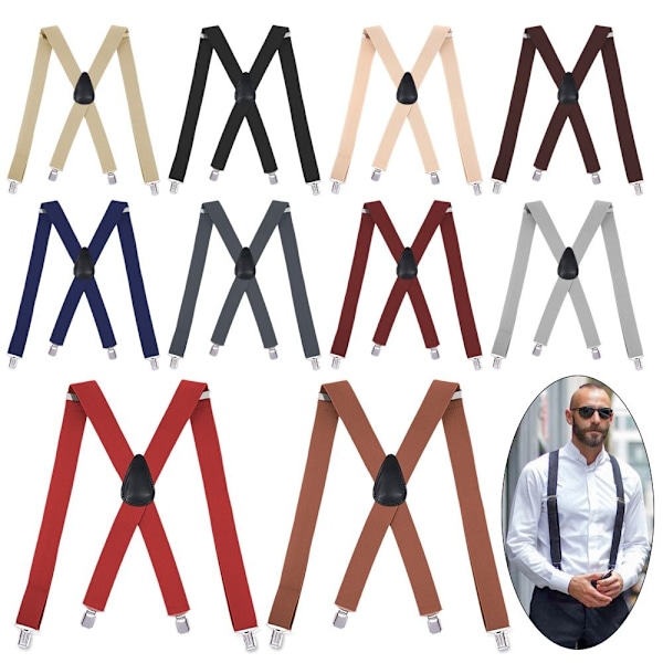 Suspenders for Menn Elastiske Suspenders 1 1