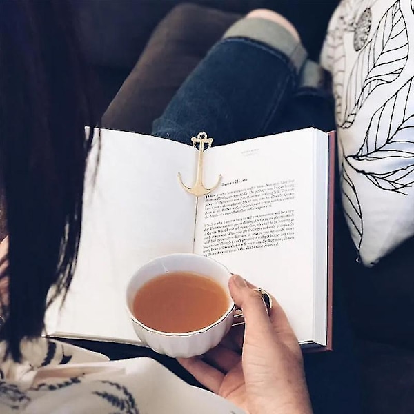 Ankkurin kirjanmerkki Luova Metalli Sivunpidin - Täydellinen Rose Gold