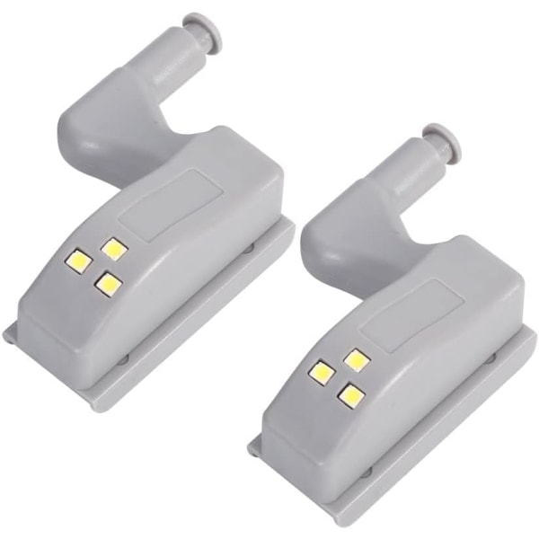 2 stk LED hengsellamper, universelle skap- og skuffelamper for moderne møbler