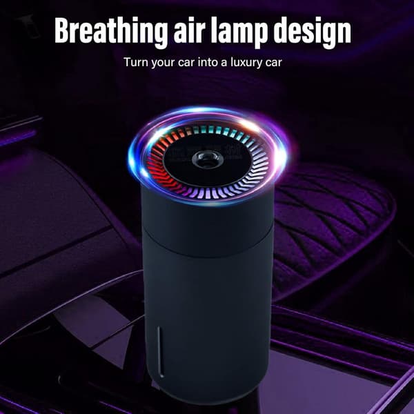 ING USB Luftfugter Lav Støj Automatisk Mini Bærbar Bil Aroma Diffuser 260ML til Bil (SORT)