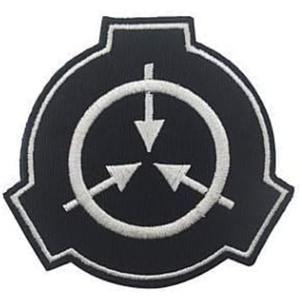 Black SCP Foundation Embroidered Patch, Tactical Hook and Loop Morale Patch for Bags, Military Gear, and Accessories