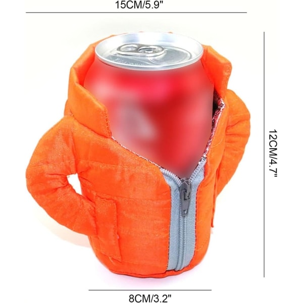 Flaskkylare (Orange), Isolerad Burkkylarkappa för 355 ml Burkar, Bärbar Dryckeskylare
