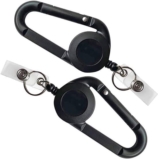 Infällbar nyckelring, 65 cm, infällbar, 2 infällbara nyckelringar, med snabbkopplingar.
