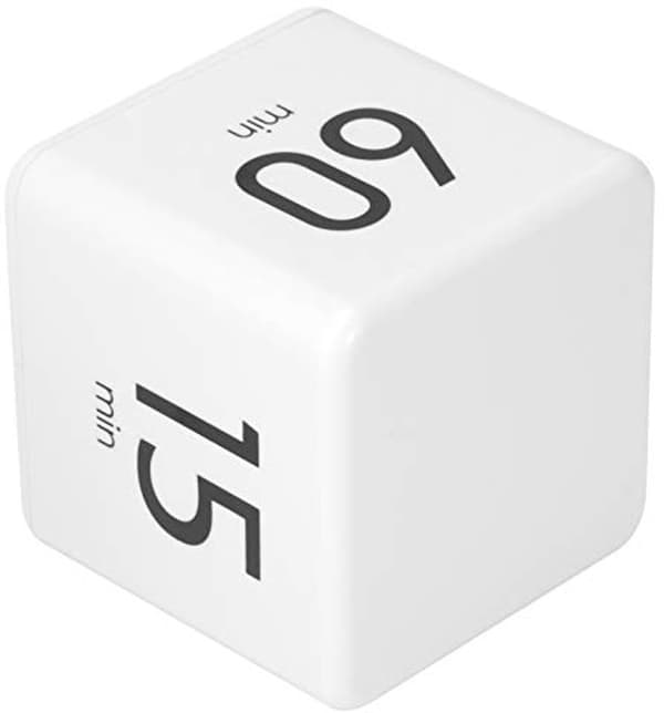 Multifunksjonell timer med gravitasjonssensor, lett å bære, Pomodoro-timer, lettvekt, stille drift, digital timer, rist