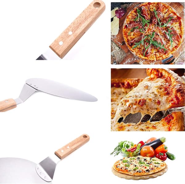 1-pack – 10-tums pizzaspade - Pizzaspade i rostfritt stål - Pizzatransfer-spade - Kakspade