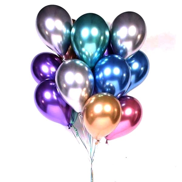 100 Balloons - Birthday Balloons, Latex Metallic Balloons 12 Inch, Party Balloons, Helium Balloons, Colorful Balloons