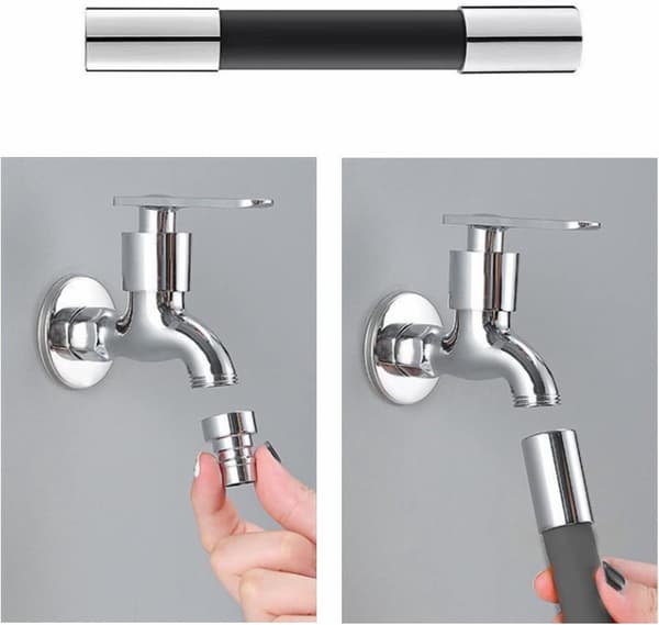 20 cm universal kranluftare, 360° roterande stänksäker, svart