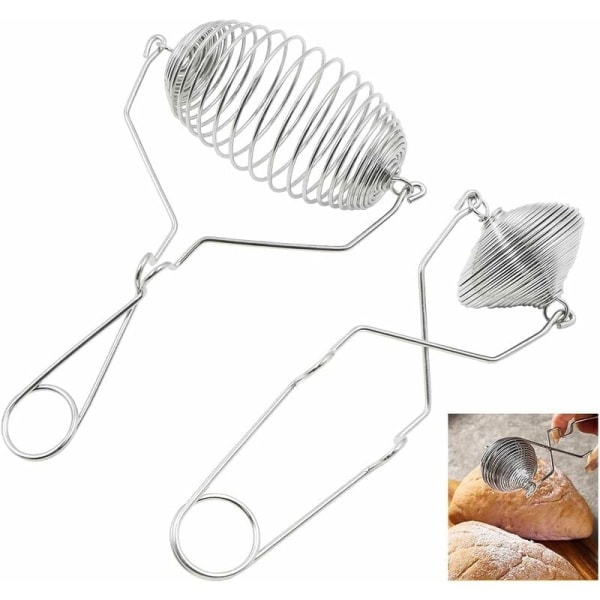 2-Piece Powdered Sugar Sifter, Stainless Steel Flour Shaker, Baking and Decorating Tool