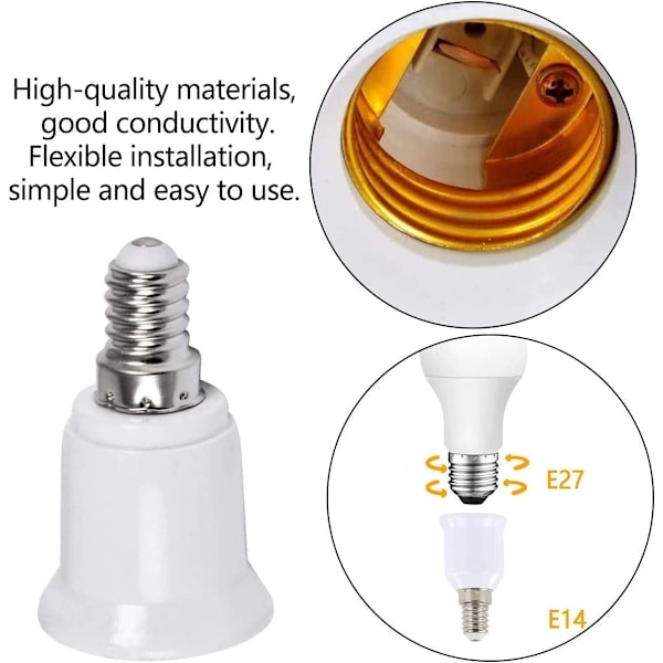 10 st E14 till E27 sockeladapter