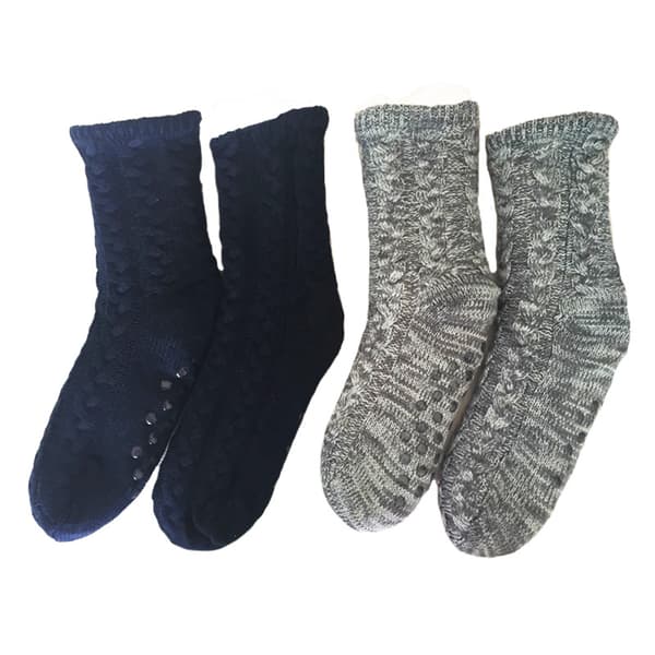 Muddiga Herrstrumpor Varma Halksockar Tjocka Halkfria Stugstrumpor Vinter Fluffiga Tofflor Presenter Strumpor Svart Snöflinga Black snowflake