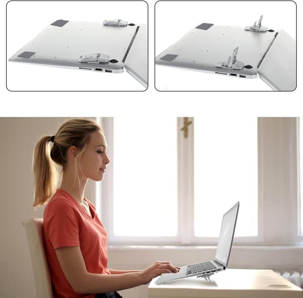 Laptop Skrivebordsstativ, Sink Legering Bærbar Sammenleggbar, Laptop Riser Lite Datamaskin Stativ