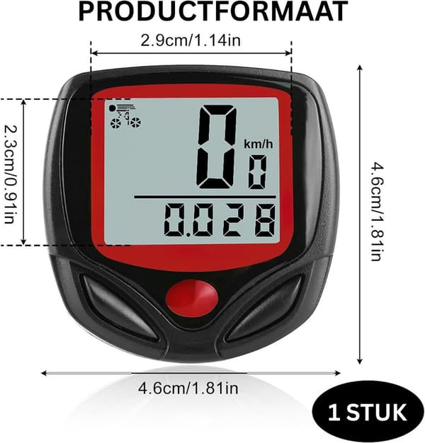 Sykkelcomputer - speedometer - trådløs sykkelcomputer