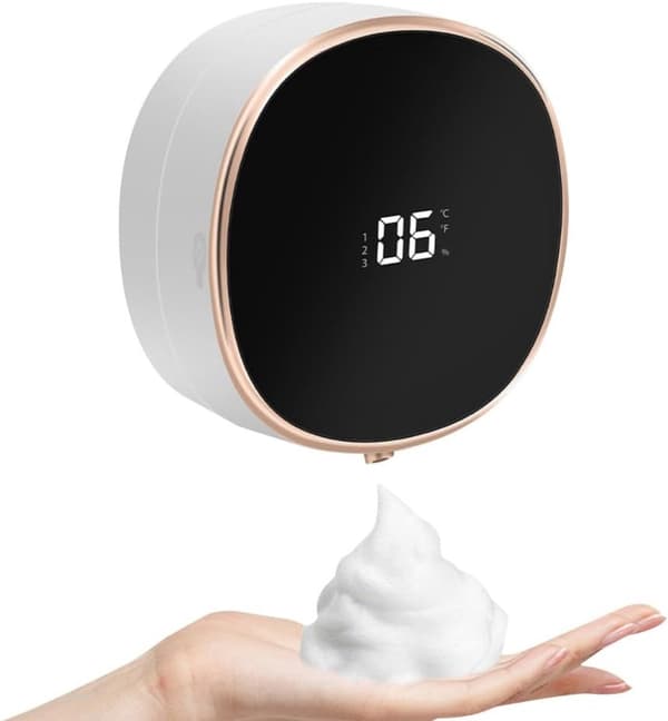 Sæbedispenser - USB genopladelig - det perfekte tilbehør til kontoret, køkkenet og badeværelset.