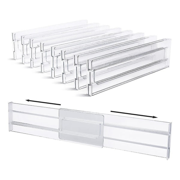 Låddelare 8-pack Justerbar 3,2\" Hög Expanderbar från 11-20,6\" Kökslådor -HG