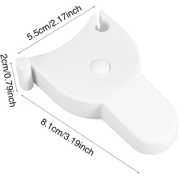 Nøjagtig Målebånd til Kroppen, Trækbart, 150cm/60in, Kompakt og Bærbar