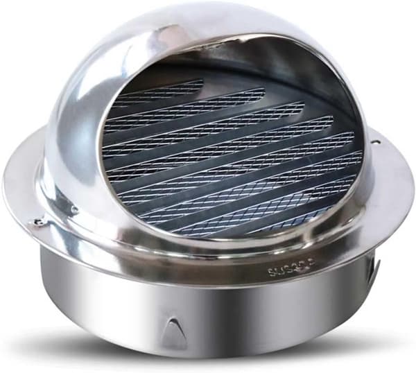 Sfærisk rist - 100 mm ventilationsrist - cirkulære striber