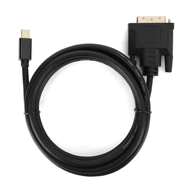 Mini DisplayPort till DVI-konverteringskabel DP hane till DVI hane för datorprojektor, svart
