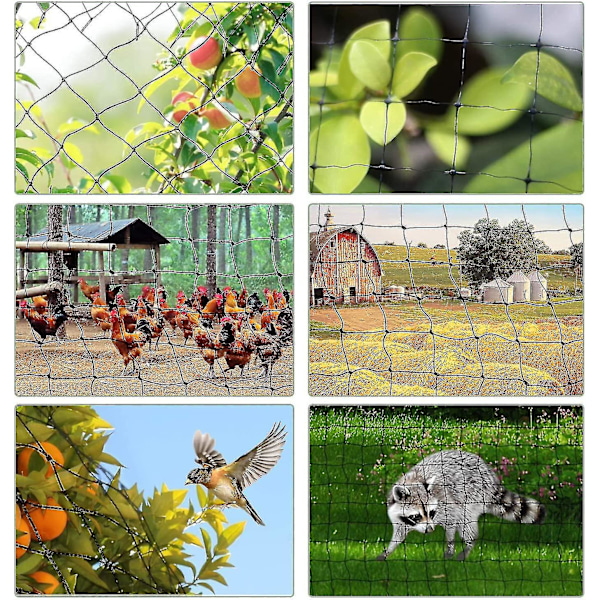 15m X 15m Fuglenet Beskyttelsesnet Plante Net Dam Net Have Net til Have, 5 X 5 Cm Store Huller [kk]