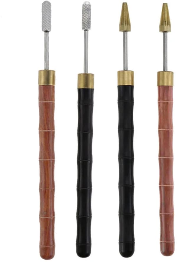 Sandeltræskaft kantstift, kantstift, kobber kantstift, 4 stk.