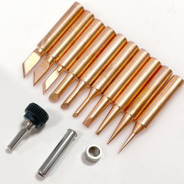 900m-t Serie Ren Kobber Loddejernspidser Form B, K, Sk, 0.8d, 1.2d, 2.4d, 3.2d, 1c, 2c, 3c