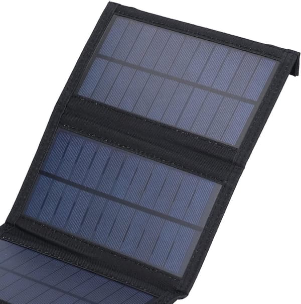 Sammenfoldeligt solpanel - 20W 5V - USB-oplader - Solceller - IP65 - Mobiltelefonoplader - til camping, nødsæt, rejser