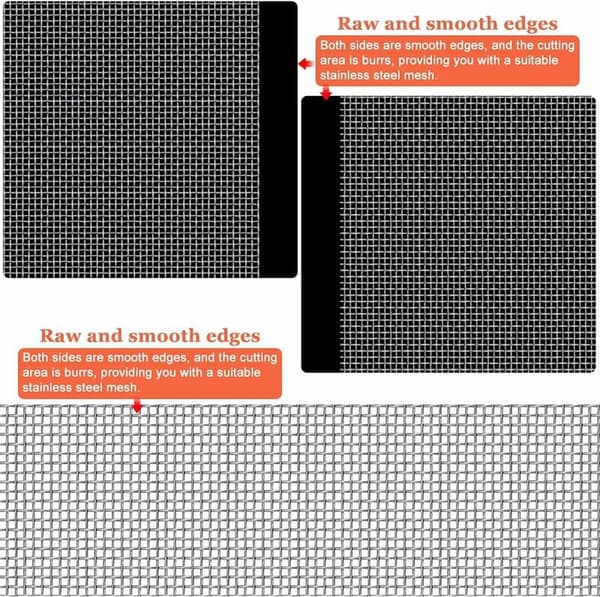 Mesh sil - fin sil - metall sil - (30X21cm) 6 stykker